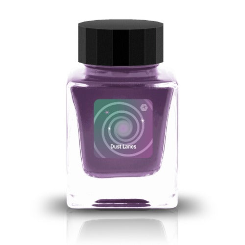 The DEEEP SPACE Collection is a series of fountain pen inks inspired by the mystery of the cosmos. Each color captures the spirit of the universe, from the deep stillness of interstellar space to the luminous shimmer of distant stars and the vivid tones of swirling nebulae. Formulated for smooth, effortless flow, these inks may also reveal subtle color-shifting effects, bringing dimension and brilliance to every stroke.
Purple shades to navy blue and light purple
30ml