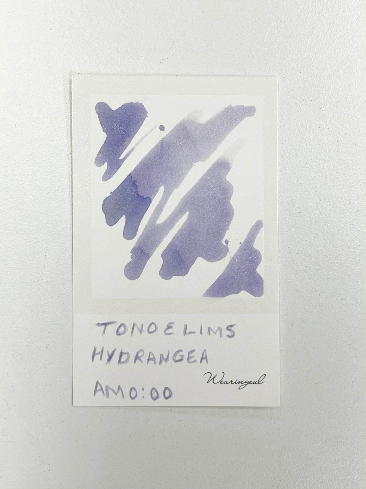 Ink swatch of TONO & LIMS Hydrangea - 八仙花 AM0:00 (Hydrangea AM0:00) Ink (Dip Pen Only)