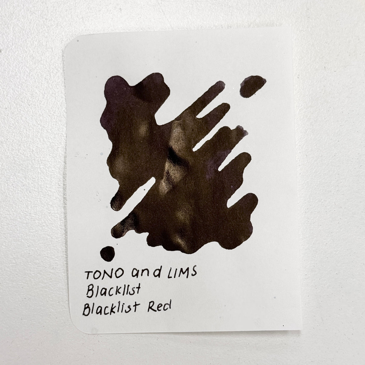 TONO & LIMS Ink - BLACK LIST - Red