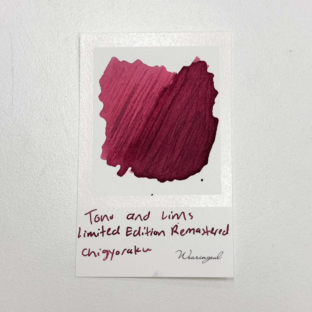 TONO & LIMS Ink - Remastered Limited Edition - Chigyoraku 知魚楽