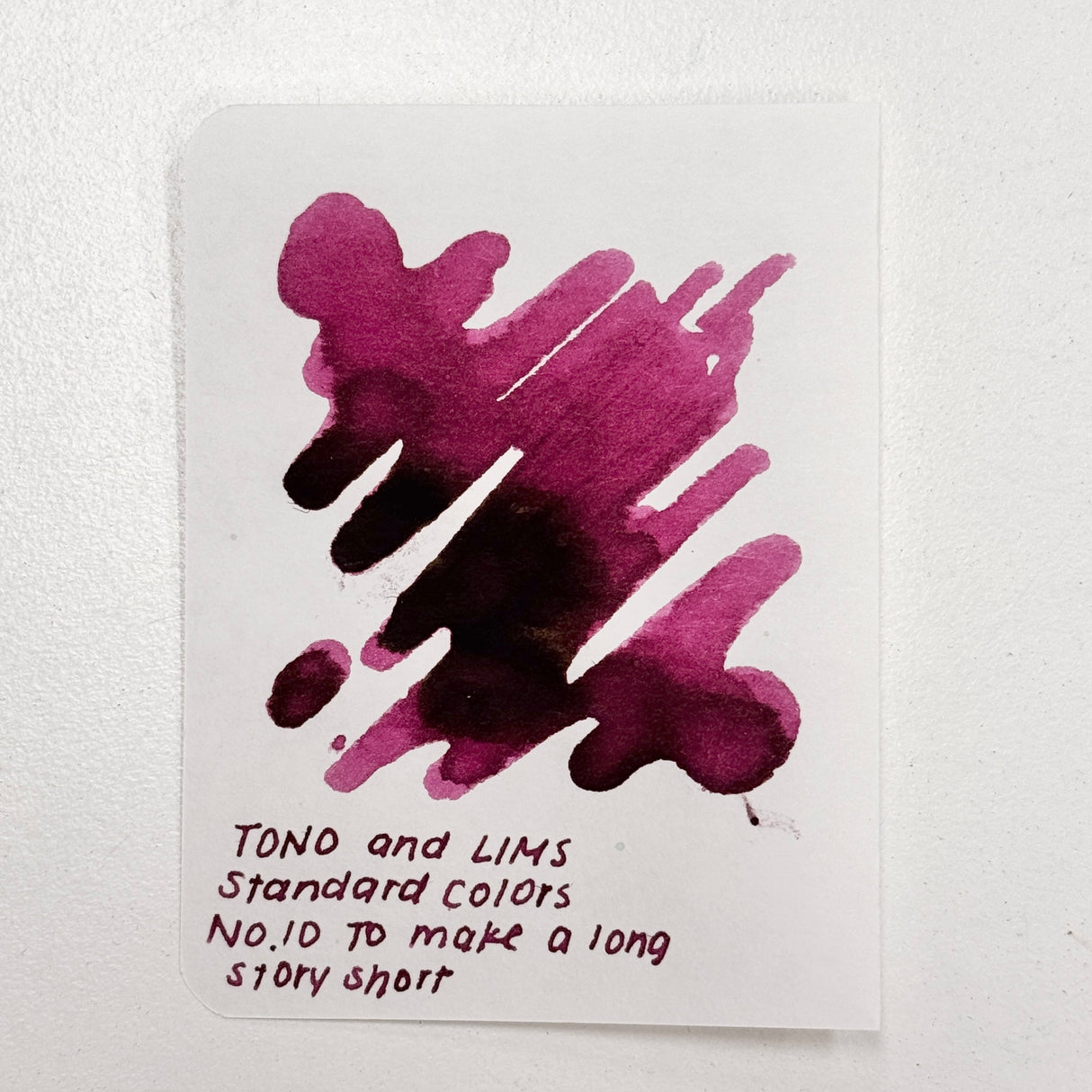 TONO & LIMS Ink - Standard - No. 10 To make a long story short