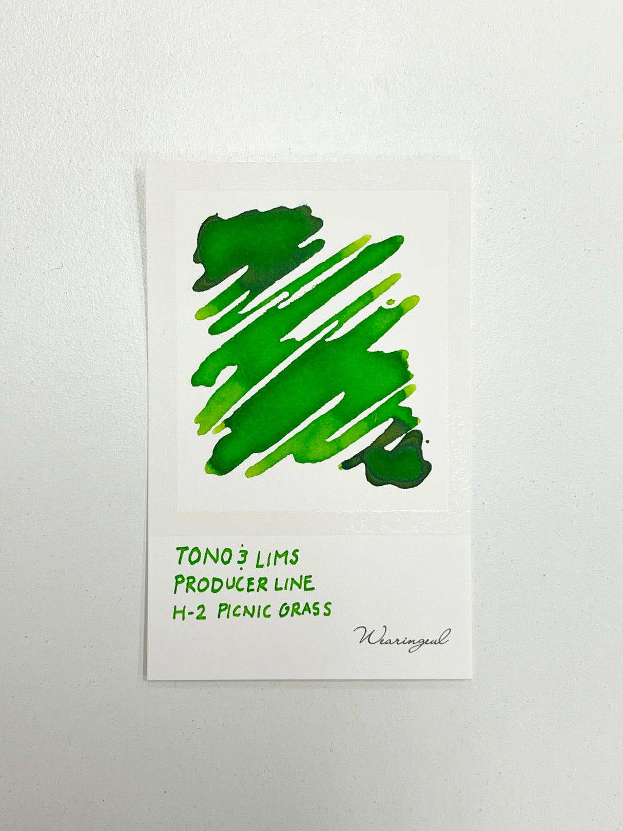 Ink swatch for TONO & LIMS Producer Line H-2 Picnic Grass Ink