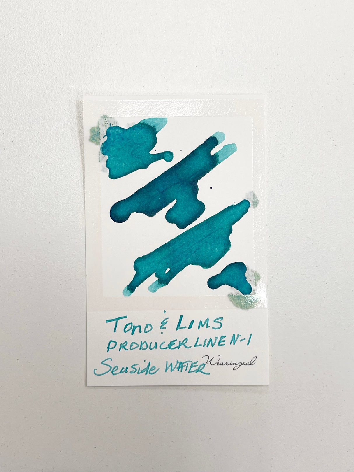 Ink swatch for TONO & LIMS Producer Line N-1 Seaside Water Ink