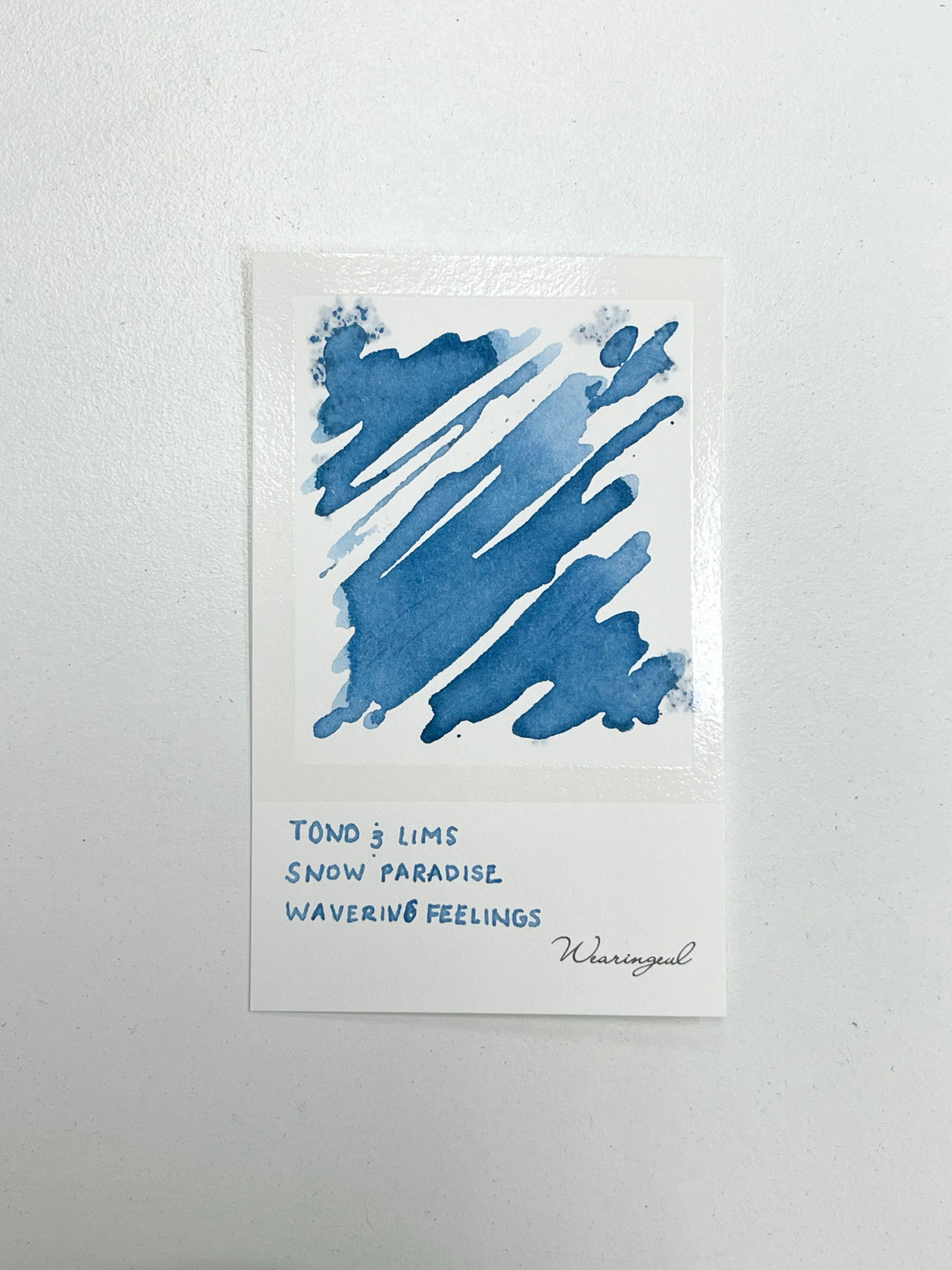 Ink swatch for TONO & LIMS Snow Paradise Wavering Feelings Ink
