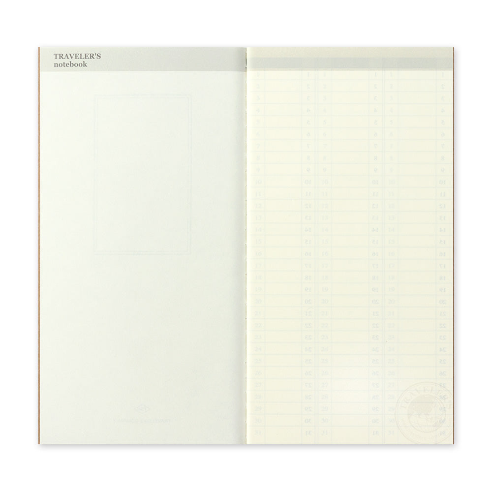 TRAVELER'S notebook 018 Free Diary Weekly Vertical Notebook (Regular Size)