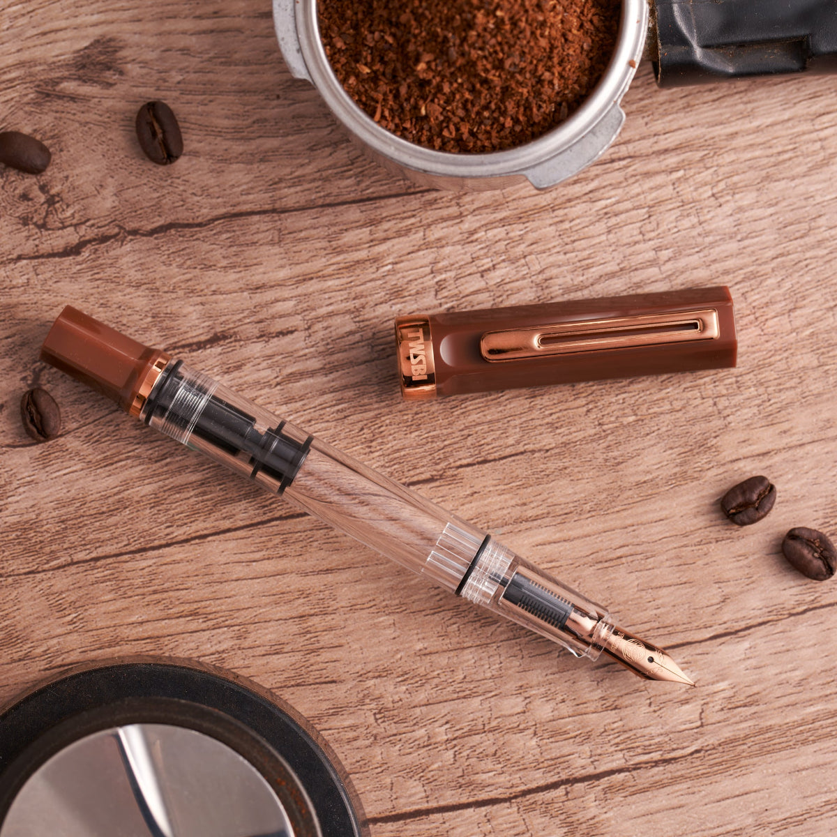 TWSBI ECO Espresso Fountain Pen with Bronze Trim
