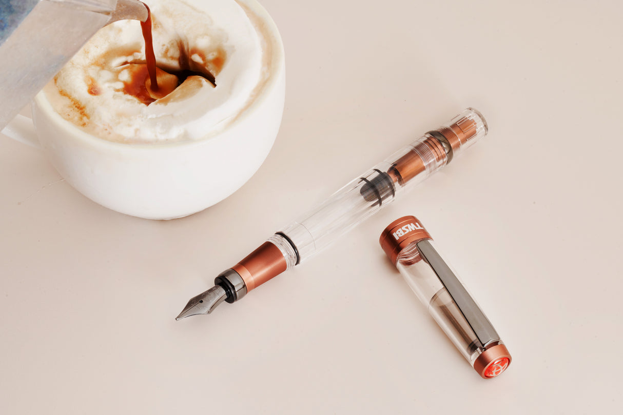 TWSBI Diamond 580ALR Affogato with Onyx Fountain Pen TWSBI