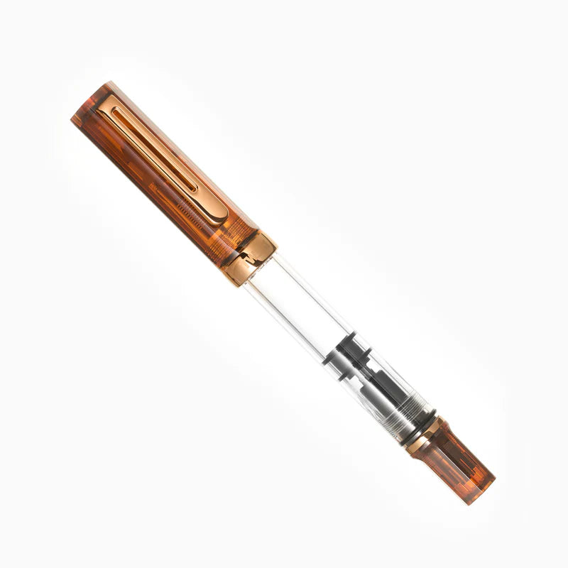 Comes in EF, F, M, B, Stub1.1 nib choices
Colors: Creme/Clear/RoseGold
Pen cap is able to post onto the back of the pen
Piston Filler Fountain pen.
Simply unscrew the end cap, dip into ink, screw back the end cap, and you're done! Ready to write!!
Pen cap has an inner cap to ensure a perfect seal when stored away.
Made for the beginner who just wants to try out fountain pens, all the way to the experts. A good everyday worker.
Please note: Ink is NOT included
A quick no brai