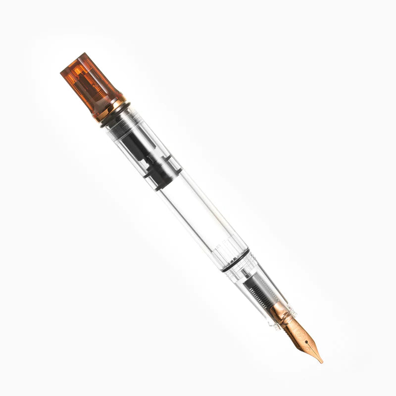 Comes in EF, F, M, B, Stub1.1 nib choices
Colors: Creme/Clear/RoseGold
Pen cap is able to post onto the back of the pen
Piston Filler Fountain pen.
Simply unscrew the end cap, dip into ink, screw back the end cap, and you're done! Ready to write!!
Pen cap has an inner cap to ensure a perfect seal when stored away.
Made for the beginner who just wants to try out fountain pens, all the way to the experts. A good everyday worker.
Please note: Ink is NOT included
A quick no brai