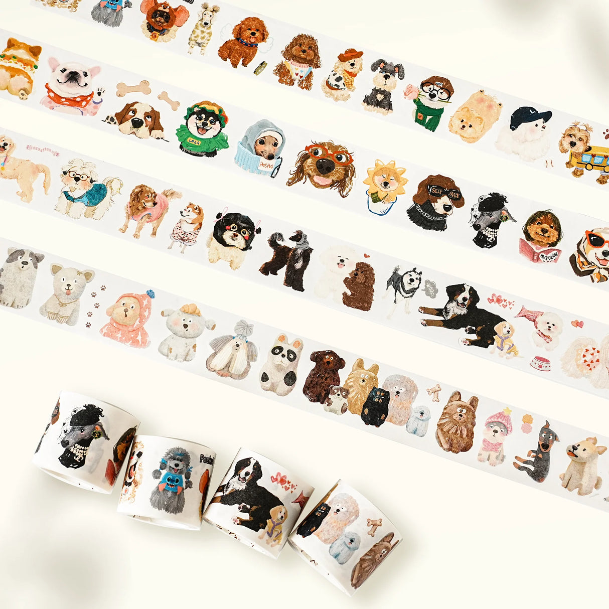 Tail Waggers is a celebration of paws, snoots, and wagging tails! 🐶 This adorable washi tape sticker set features a pack of playful pups in all shapes and sizes—perfect for decorating your planner, journaling your daily adventures, or just showing off your love for dogs. Each illustrated dog is full of charm and personality, guaranteed to make you smile with every peel!
Brand: WT (The Washi Tape Shop)
4-piece washi sticker set
Width: 40mm x 4
Length: 5 meters