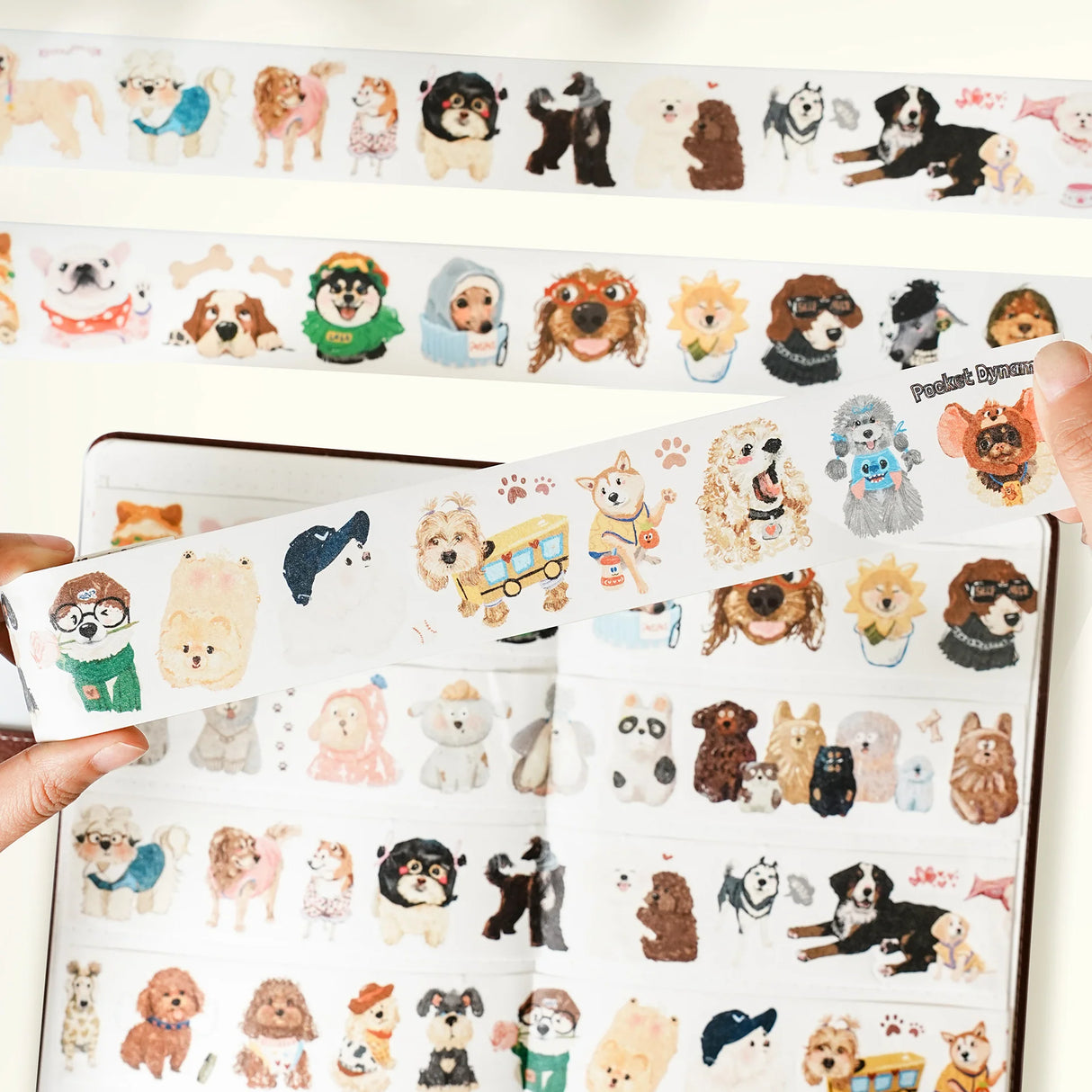 Tail Waggers is a celebration of paws, snoots, and wagging tails! 🐶 This adorable washi tape sticker set features a pack of playful pups in all shapes and sizes—perfect for decorating your planner, journaling your daily adventures, or just showing off your love for dogs. Each illustrated dog is full of charm and personality, guaranteed to make you smile with every peel!
Brand: WT (The Washi Tape Shop)
4-piece washi sticker set
Width: 40mm x 4
Length: 5 meters