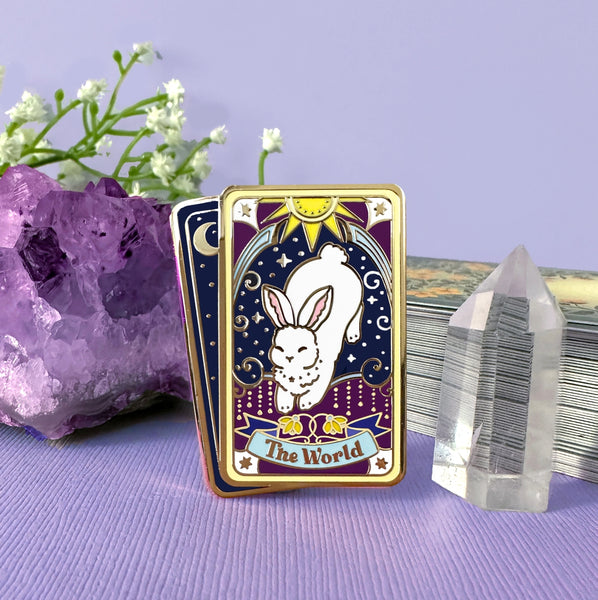Tarot Card Rabbit Enamel Pin