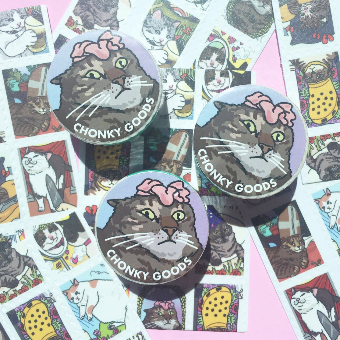 Tarot Cat Meme Stamp Washi Tape