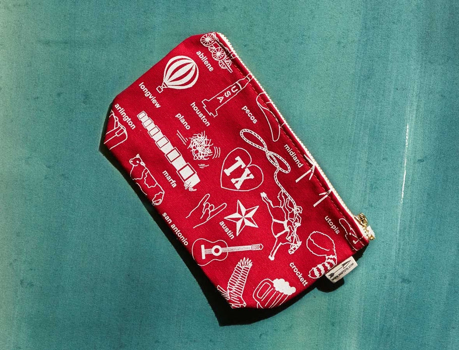 Maptote - Texas Zipped Pouch