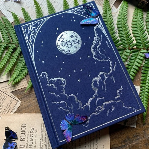 The Creeping Moon The Astronomer Blank Notebook Silver Foil
