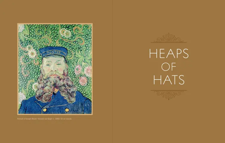 Experience the fascinating world of art like never before with these stickers of beautiful pieces from throughout history.
Organized by 13 chapters (Frills and Fringe; Heaps of Hats; City Life), the book offers stickers featuring lesser-known works and the greats, such as Van Gogh's Almond Blossom, Vermeer's Girl with a Pearl Earring, Cassatt's Mother and Child, Van Eyck's The Arnolfini Portrait, Hokusai's The Great Wave, and so many more. Accompanying each image is a caption that details the artist,