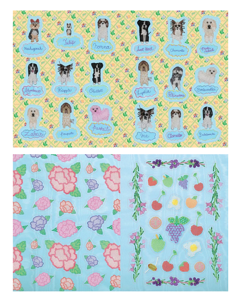 Step inside the joyful world of beloved accessory brand Susan Alexandra with this hardcover sticker book, featuring more than 700 stickers that can be used to decorate your life with a bold sense of color, humor, and play. Susan Alexandra’s signature beaded goods and playful designs are transformed across more than two hundred pages of visual delight, filled with peel-away stickers that evoke the brand’s iconic motifs of flowers, foods, animals and critters, shoes, purses, charms, cheeky phrases, and other
