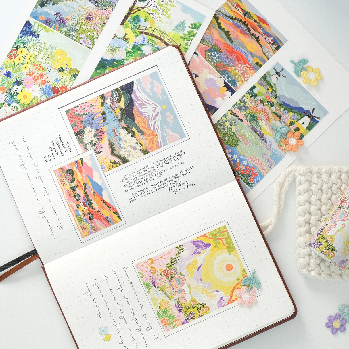 Turn your journal pages into a moving art gallery with the Spring Canvas tape. True to its name, this wide tape features exquisite, hand-painted watercolor artwork that captures the fluid beauty of nature in bloom.