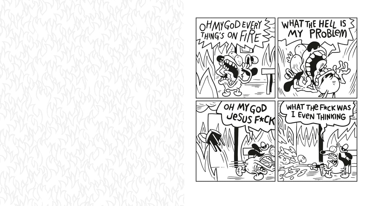 This Is Fine: The Official Coloring Book
Calm yourself from a world on fire with this officially licensed coloring book featuring Question Hound, the star of KC Green’s iconic "On Fire" comic, which captivated the world with three simple words: “This is fine.”
This is Fine: The Official Coloring Book presents 40 new and classic, hilarious (and horrific) illustrations of Question Hound trying to navigate the extremely relatable everyday struggles determined to beat him down. When you don’t know whether to
