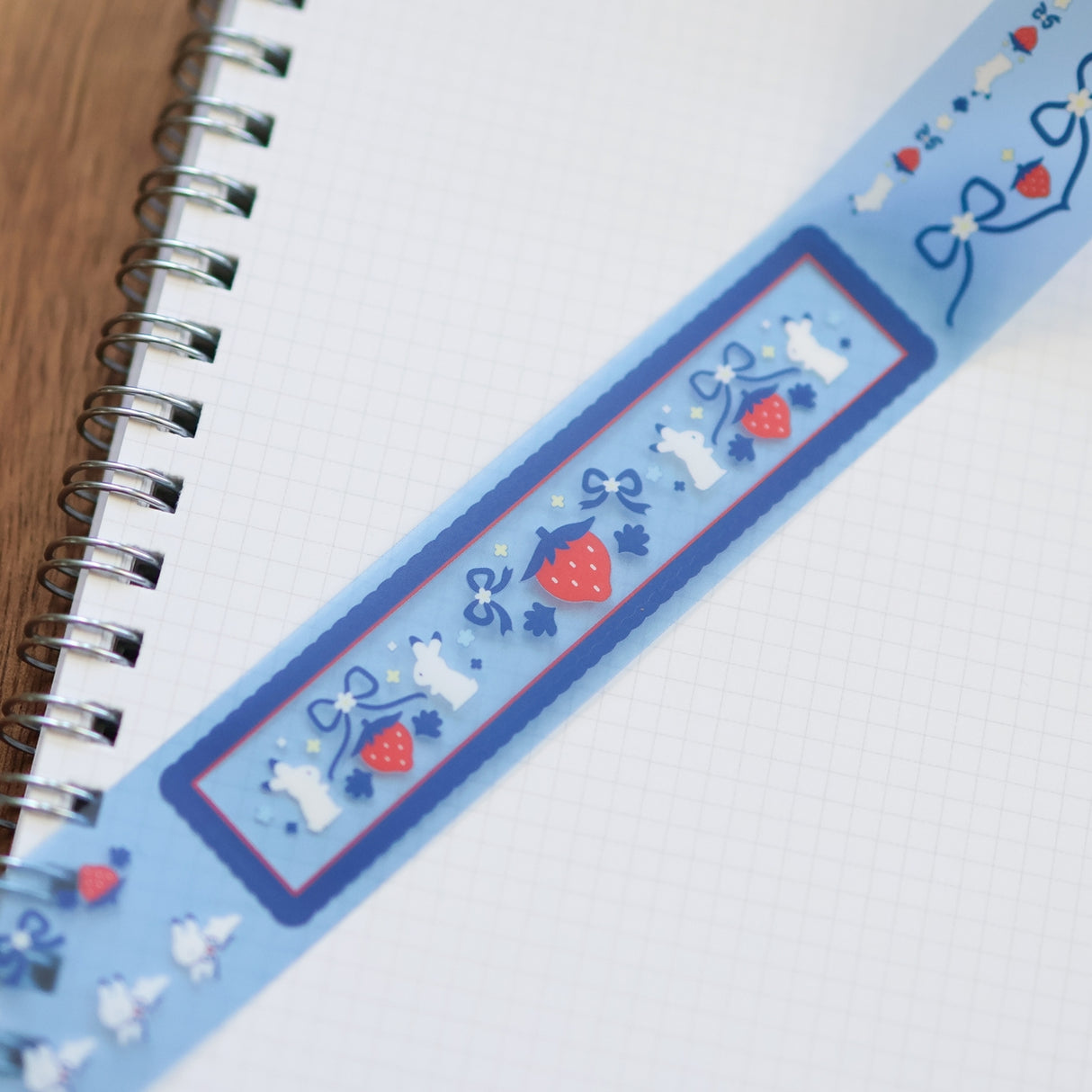 Thousand Skies Kiss Cut Pet Tape - Strawberry Bunnies