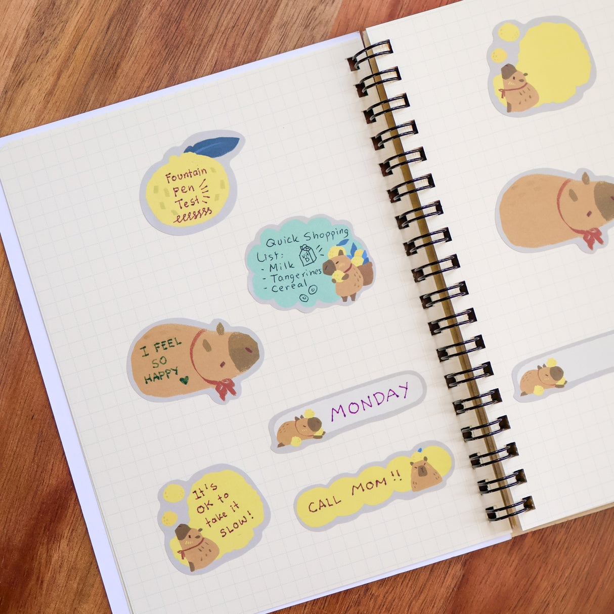 Thousand Skies Paper Roll Labels (Kiss Cut) - Capybara