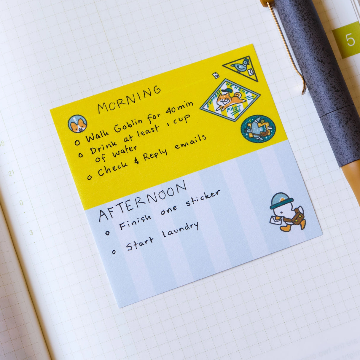 Full color sticky notes featuring adorable little creatures rushing to deliver your mail!
3x3 inches
25 sheets
Printed with 3M