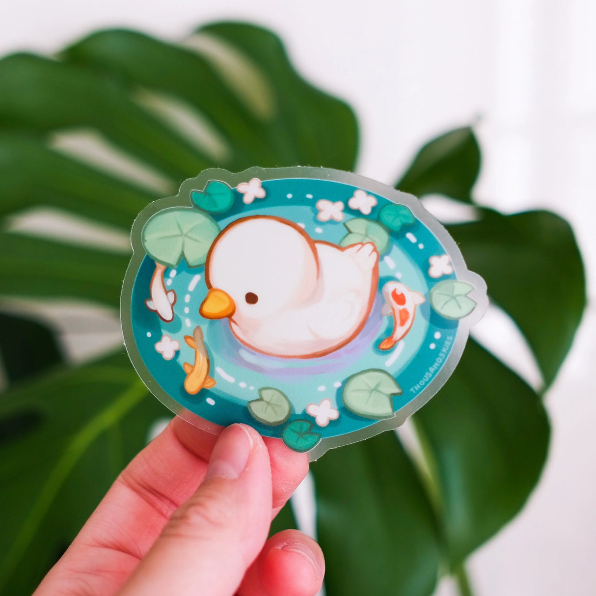 Thousand Skies - A Lost Duckling Vinyl Sticker (Transparent)