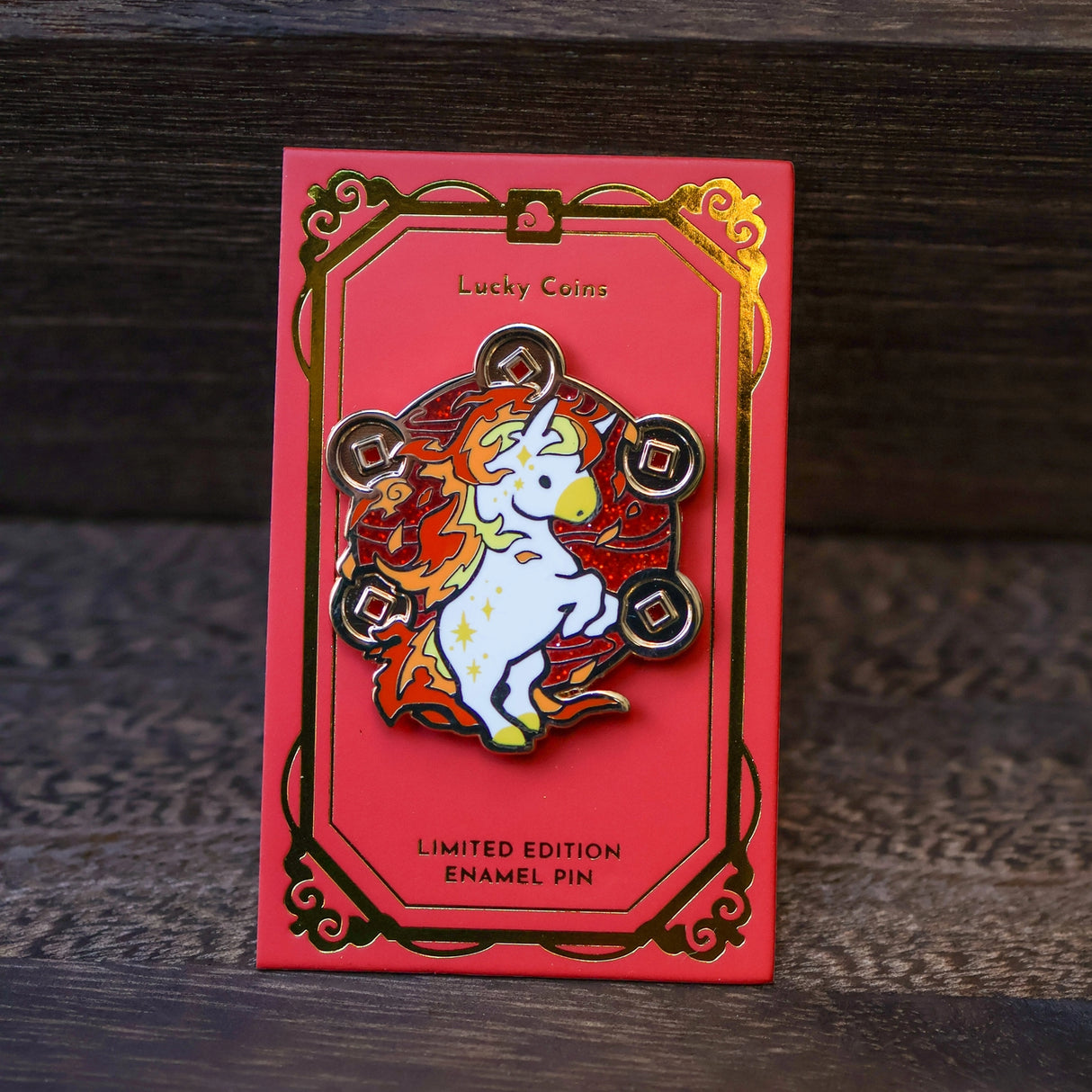 The pin size is roughly 1.6" inches
Limited edition pin to celebrate 2026 - the year of the fire horse.
The pin design symbolizes good fortune and prosperity.
We will not restock this pin once it is sold out.
The pins have butterfly clutches for added security. You can pin them to your jacket, fabric bag, or hat. The pins will be mailed in a padded envelope for additional protection.
Please consider monitor calibrations are all different. The color you see might slightly differ from the photo. 
