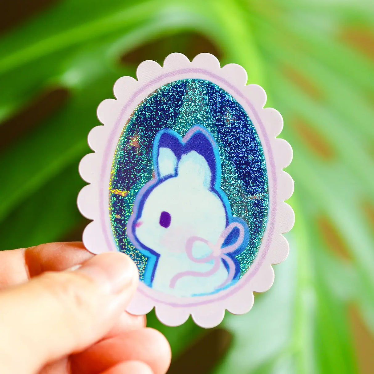 Thousand Skies Holographic Vinyl Sticker - Portrait of a Rabbit