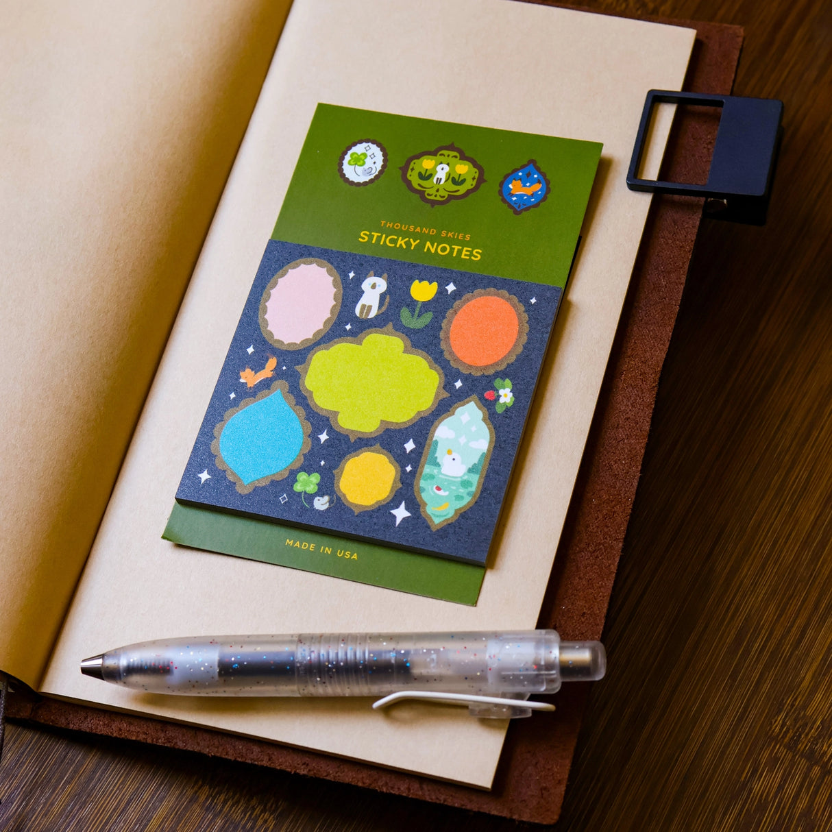 Full color sticky notes featuring one of Thousand Skies' known designs, retro frames!
3x3 inches
25 sheets
Printed with 3M