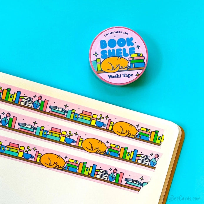 Tiny Bee Cards Bookshelf Washi Tape