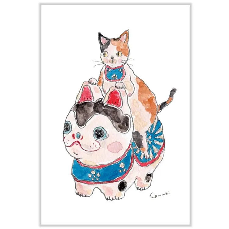 his adorable postcard was illustrated by artist Tokoro Komugi who is known for their soft style of illustration featuring animals.
4in x 5.8in