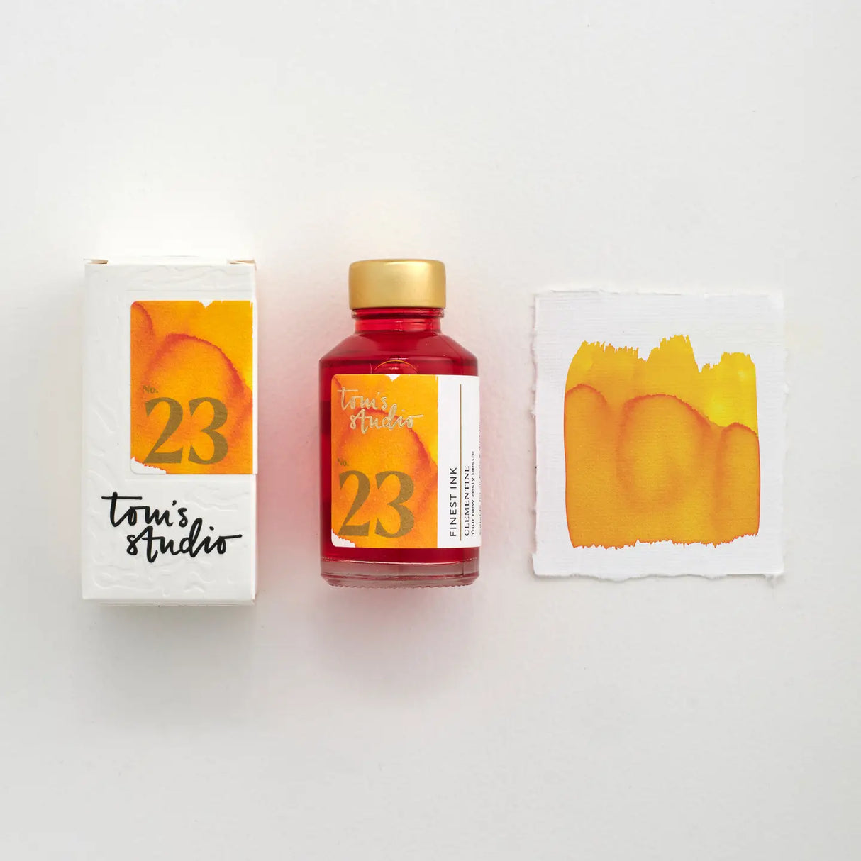The Finest British Made Fountain Pen Ink
Inspired by the familiar glow of a cheeky clementine (a British staple in every Christmas stocking!) this rich yellow ink brings warmth and joy to your writing. It's like pure sunshine on paper, perfect for adding a citrusy splash of cheer to any page.
Most pens offer ink cartridges in a limited selection of colours. I want to change that by bringing you this range of beautifully rich and distinctive inks – with no need to dispose of or replace an empty cartridge.