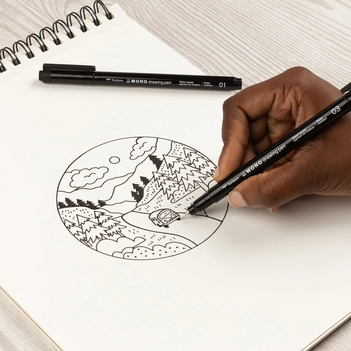 Tombow Illustration Set includes all the tools you need to create pen & ink drawings, sketches and illustrations. Contains instructional guide with helpful tips on basic drawing techniques, layering, value and composition.