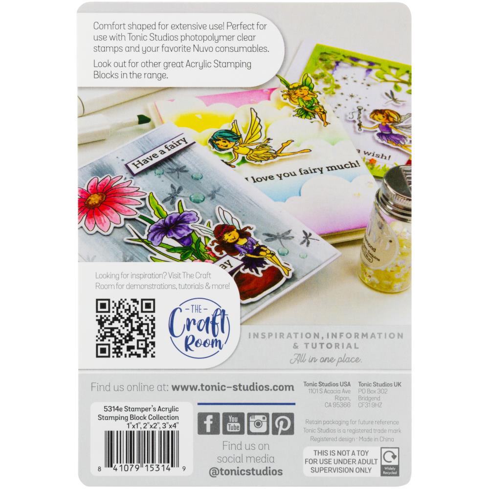 Tonic Studios Acrylic Stamping Blocks 3/pack