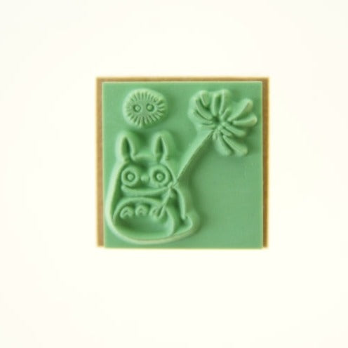 Totoro, Soot Sprite & Dandelion Rubber Stamp