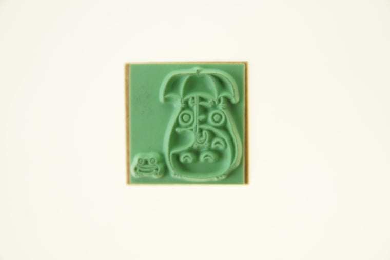 Totoro & Umbrella Rubber Stamp