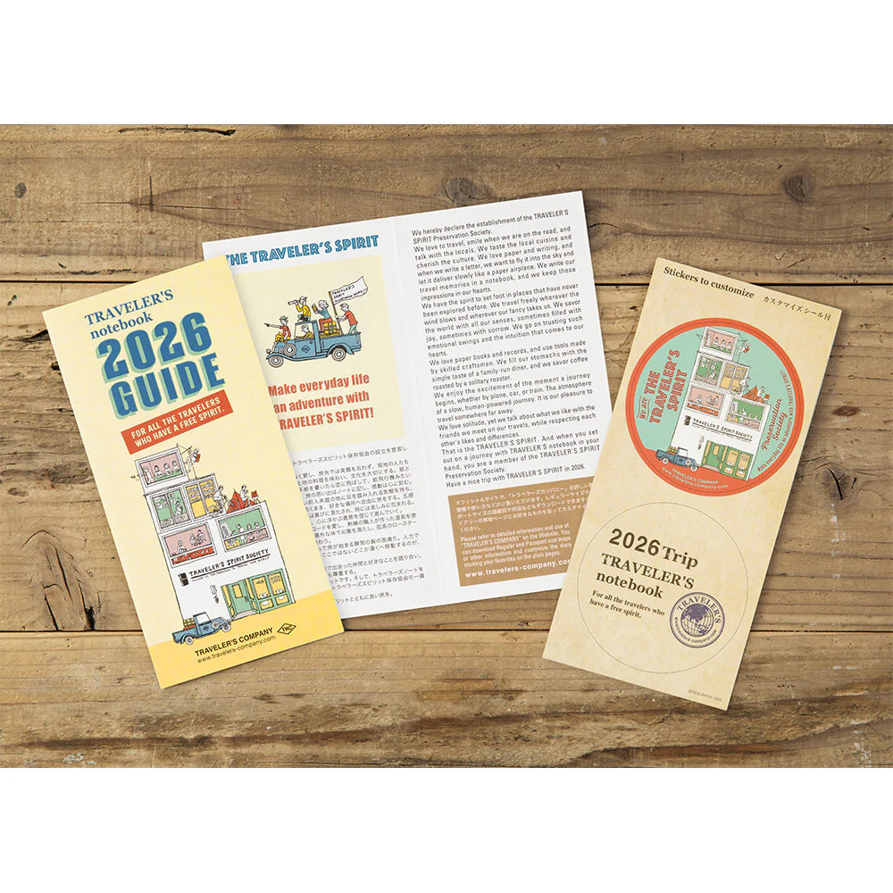 2026 Diary Weekly + Memo Regular Size features a weekly diary with a page worth of memo space. On the left side, you have a section where you can write your weekly plans for 2026, and on the right side, you have a memo section where the grids are printed to make writing and drawing simple and fun.
A single notebook covers six months. This set includes two notebooks - one for each half of the year. This refill features MD Paper, developed specifically in pursuit of the perfect writing experience.