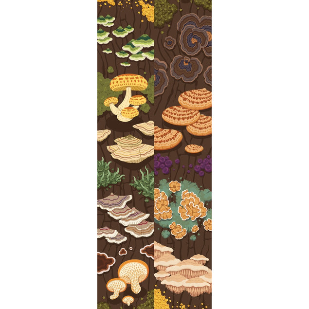 Cinta washi con forma de árbol y hongo