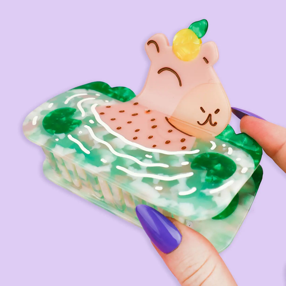 Turtle Soup Capybara Cute Hair Claw