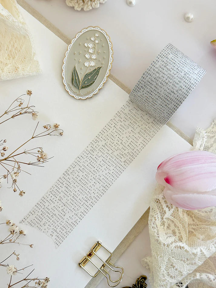 leelajournals Typewriter Ivory 30mm Washi Tape