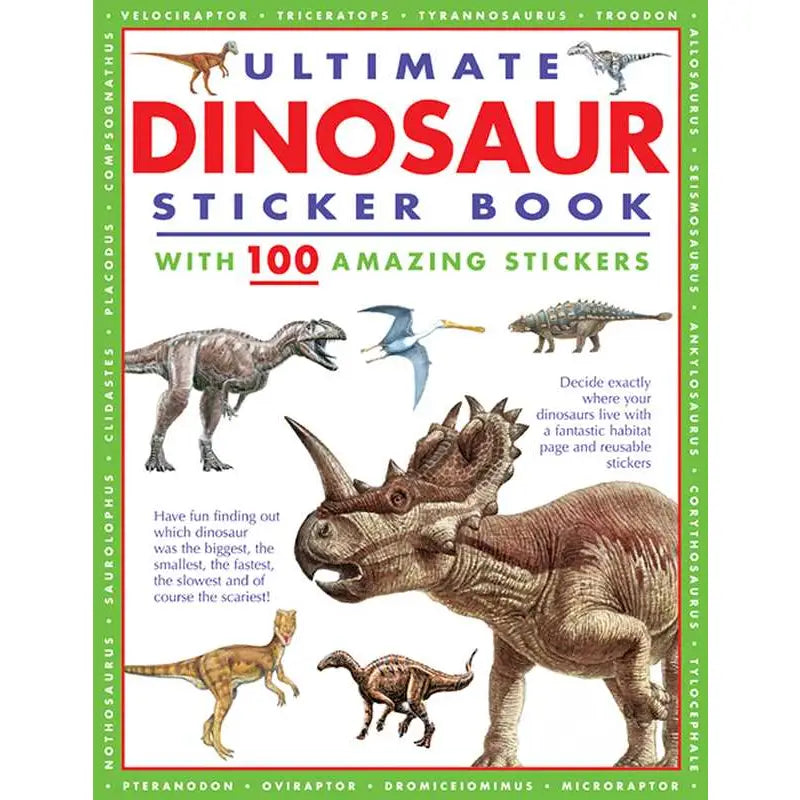 This is the most amazingly ferocious dinosaur sticker book ever, with 100 easy-to-peel stickers. You can have fun discovering which of these incredible animals was the biggest, the smallest, the fastest, the slowest...and of course the scariest!
Simple-to-read captions provide fascinating facts about dinosaurs and the prehistoric world. You can decide exactly where your dinosaurs live with the reusable stickers and a fantastic habitat page.