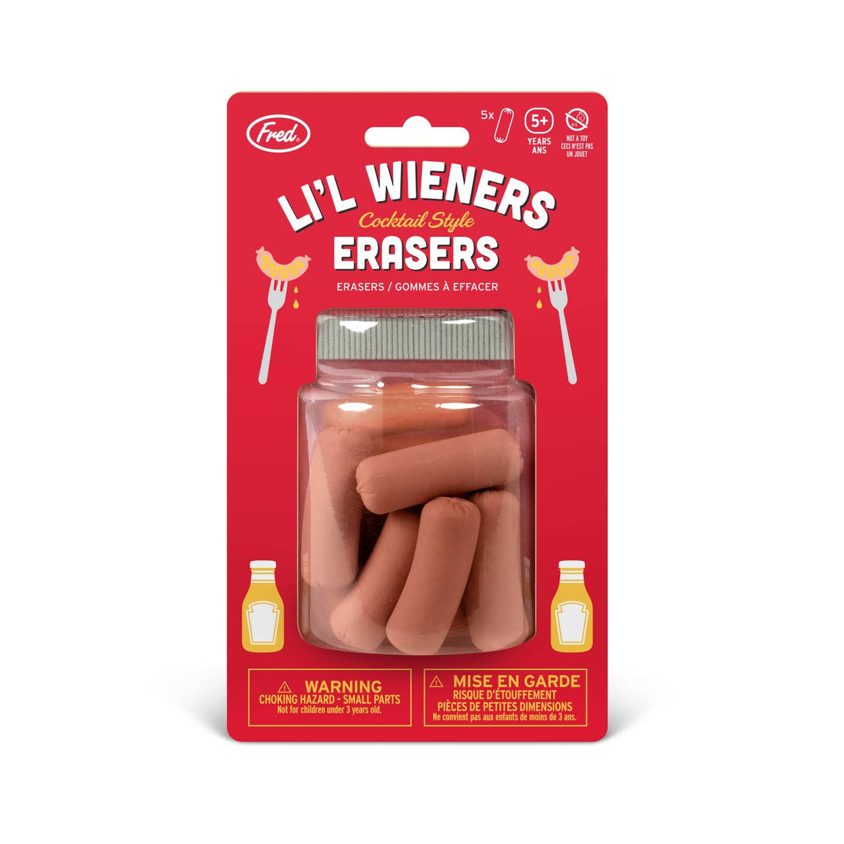 Uncanny - Cocktail Wiener Erasers - Set of 5