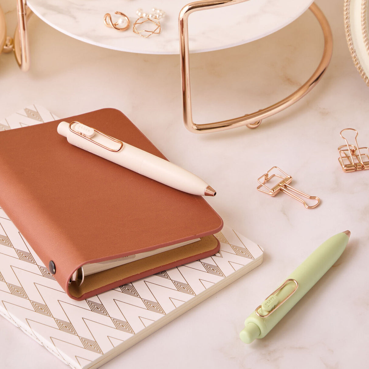 Bolígrafo de gel Uni-ball One P de 0,5 mm, color yogur