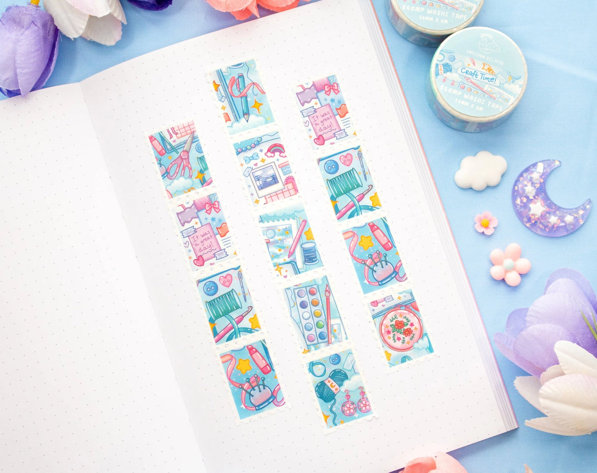 Unicorn Eclipse - Craft Time Stamp Washi Tape