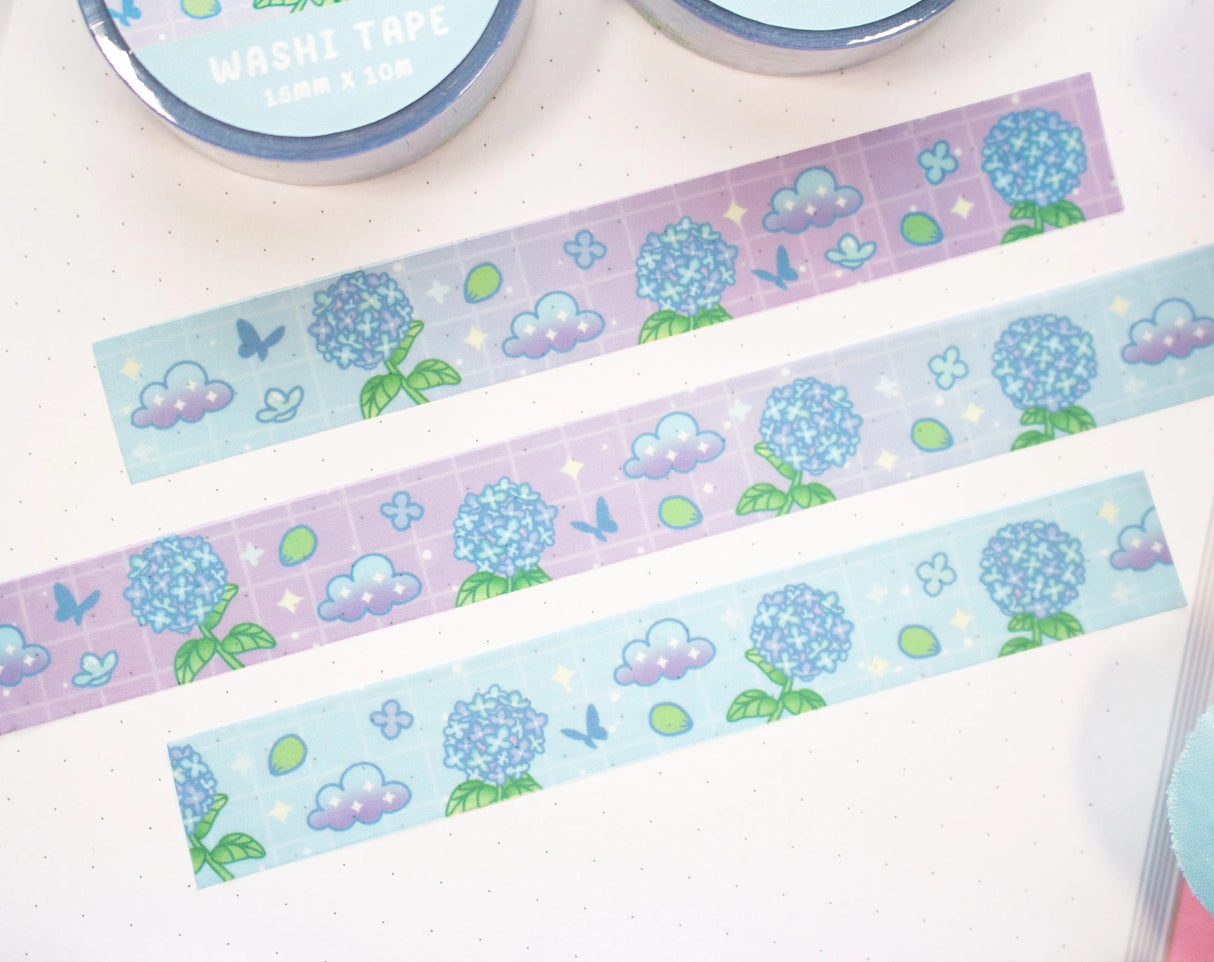 Unicorn Eclipse - Hydrangea Dreams Washi Tape
1 roll: 15mm x 10m
Made of eco-friendly adhesive paper materials
Easily removable with no residue
✧Notes✧ Please note that color on images may vary from monitor to monitor due to photographing, lighting and screen settings. Minor errors may be possible as these stickers are handmade.