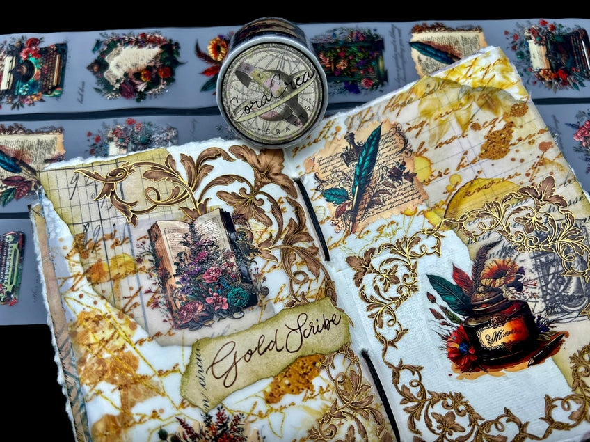 CoraCreaCrafts Victorian Scribe Transparent PET Tape