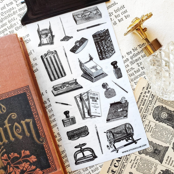 Vintage Library Essentials Sticker Sheet