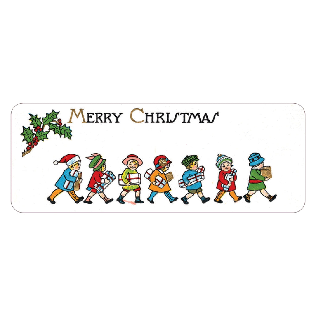 Vintage Christmas Holiday Sticker Box