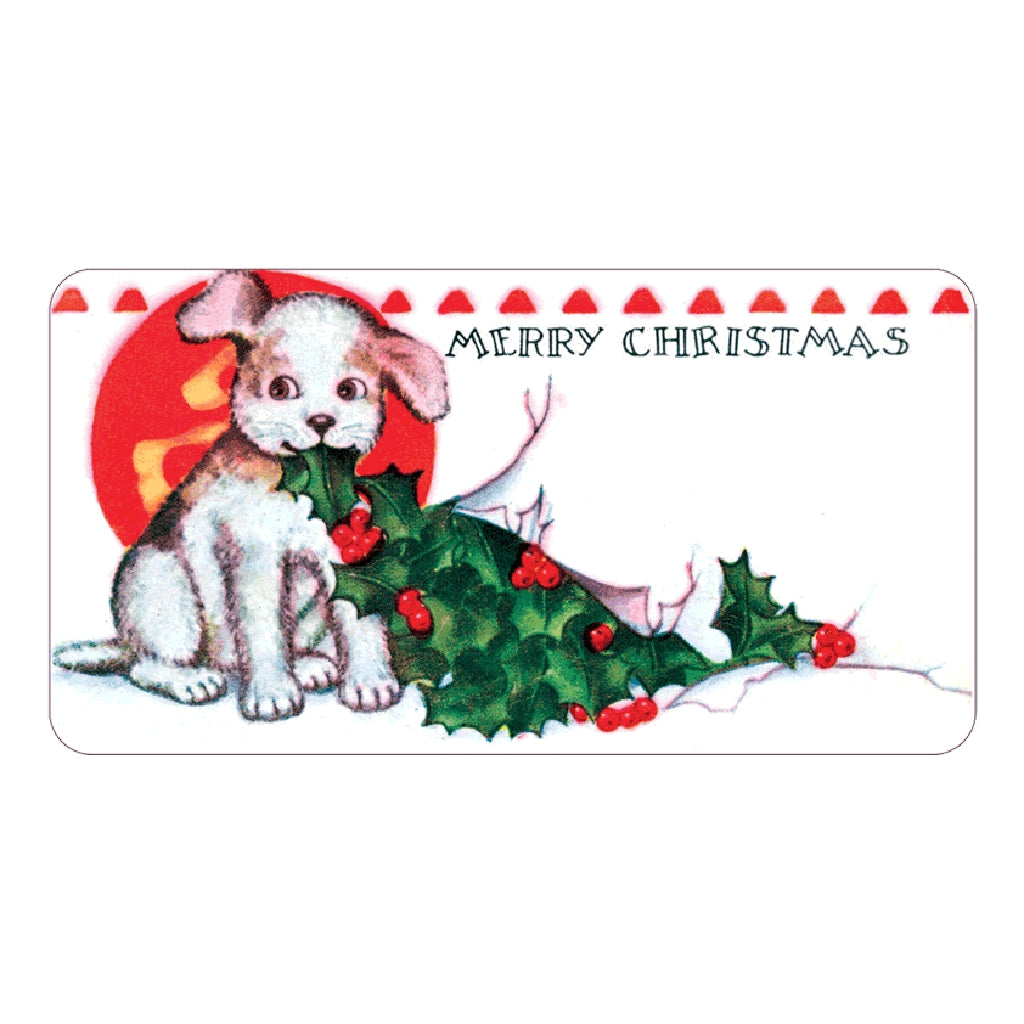 Vintage Christmas Holiday Sticker Box